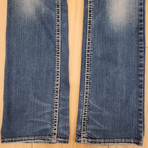 Silver Jeans Co Aiko Slim Boot Cut Low Rise Jeans 29X33 Actual: 31X31 Blue Bling - Picture 5 of 13